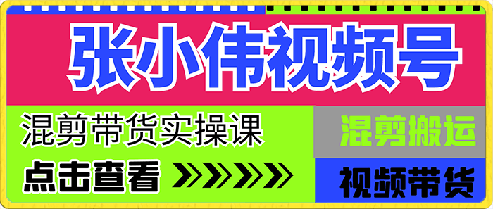 张小伟视频号混剪带货实操课，10节课-云创库