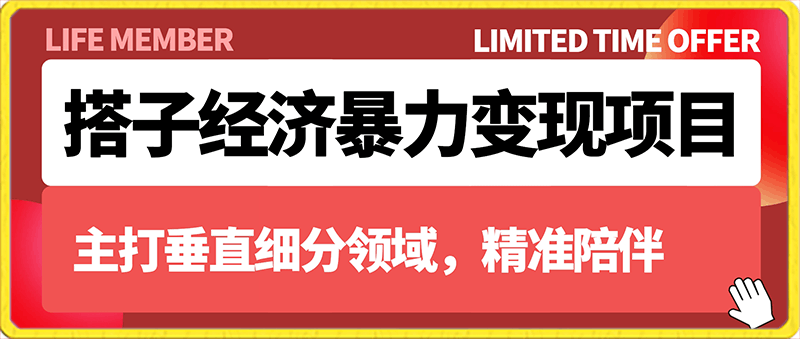 搭子经济暴力变现项目，主打垂直细分领域，精准陪伴-云创库