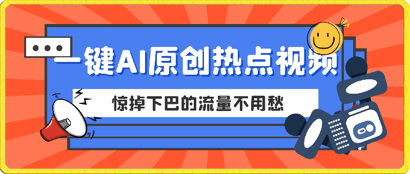 简单到惊掉下巴的一键AI原创热点视频，流量不用愁-云创库