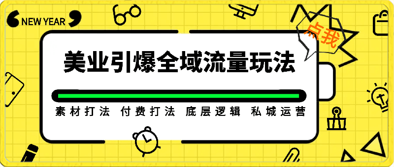 2024美业-引爆全域流量玩法，素材打法 付费打法 底层逻辑 私城运营等-云创库