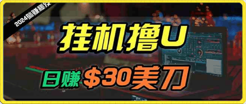 日赚30美刀，2024最新海外挂机撸U内部项目，全程无人值守，可批量放大-云创库