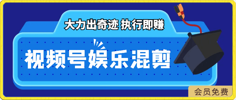 视频号娱乐混剪，单日收益最高上万，大力出奇迹，执行即赚-云创库