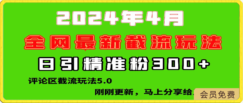 刚刚研究的最新评论区截留玩法，日引流突破300 ，颠覆以往垃圾玩法-云创库