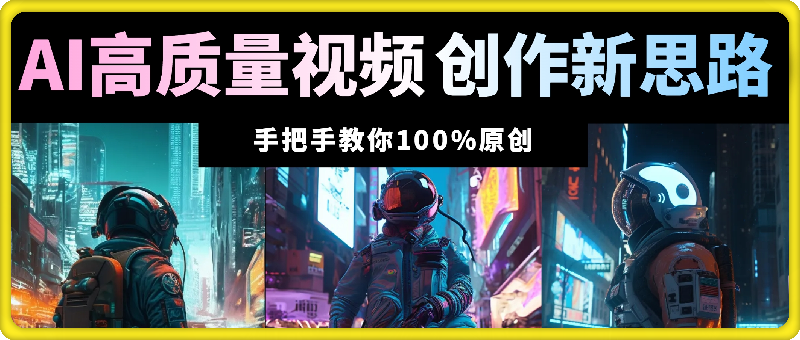 最新AI高质量视频创作新思路玩法,100%原创,手把手教你-云创库