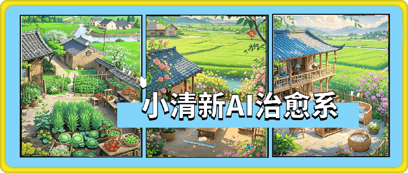 夏小荷·小清新治愈系AI插画-云创库