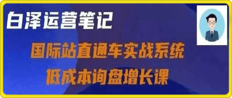 国际站直通车实战系统，低成本询盘增长课-会创网(会创项目网)